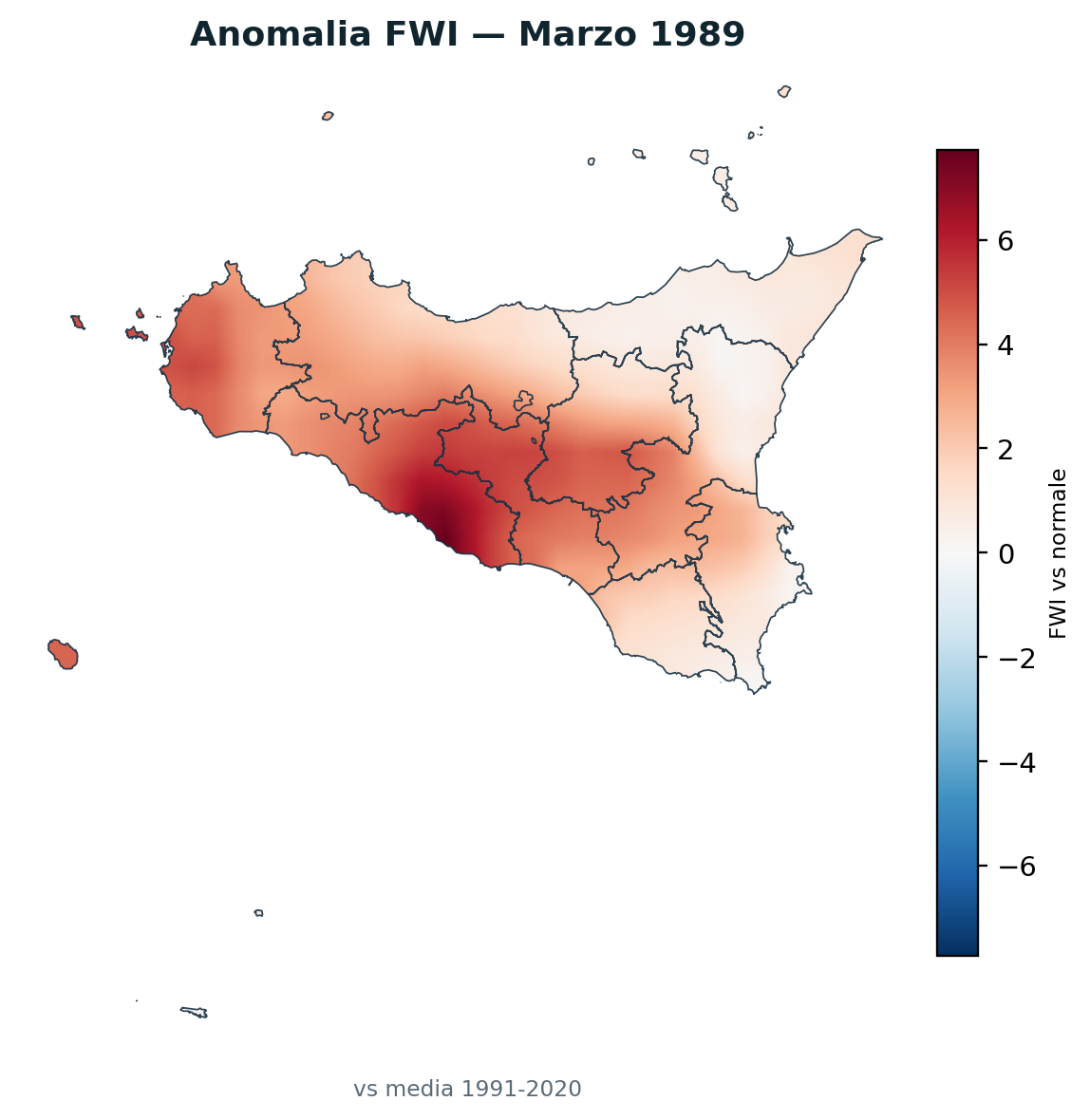 Anomalia vs normale Marzo 1989