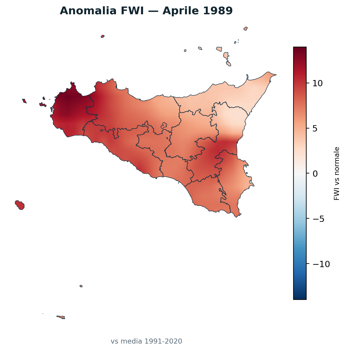 Anomalia vs normale Aprile 1989