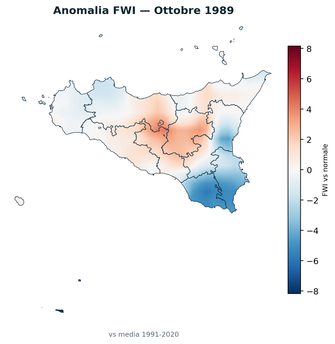 Anomalia vs normale Ottobre 1989