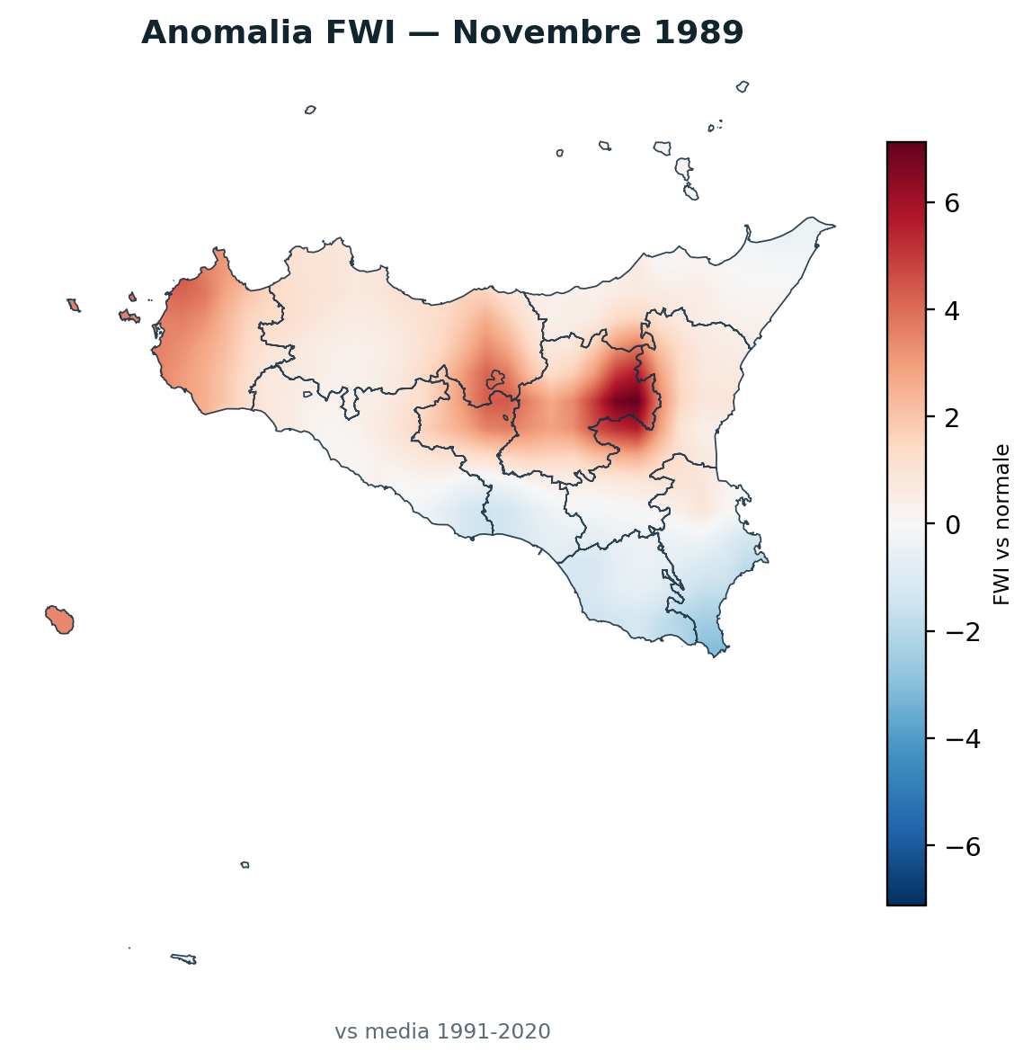 Anomalia vs normale Novembre 1989