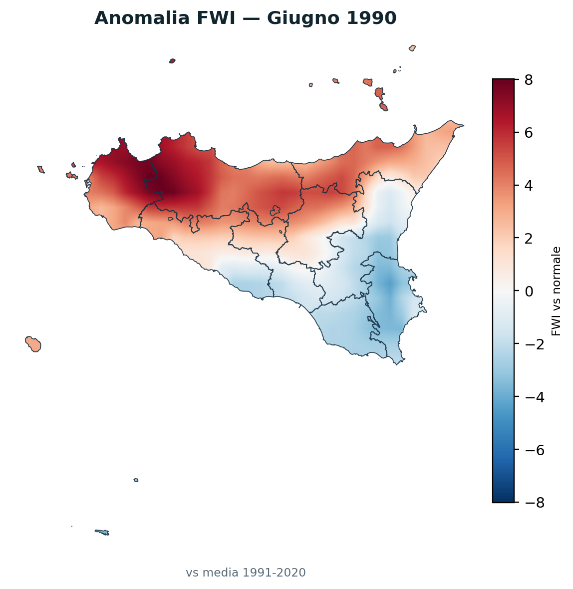Anomalia vs normale Giugno 1990