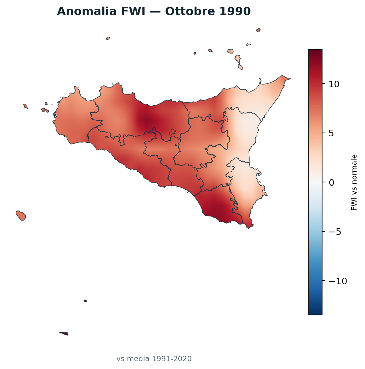 Anomalia vs normale Ottobre 1990