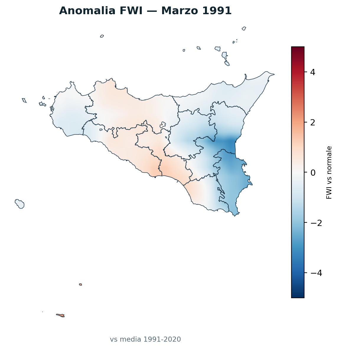 Anomalia vs normale Marzo 1991