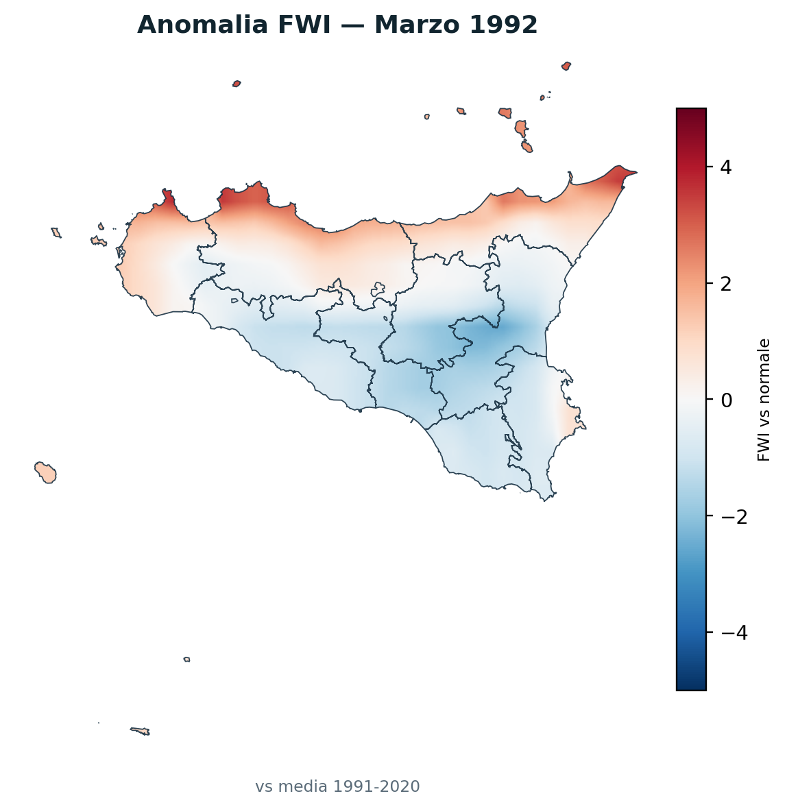 Anomalia vs normale Marzo 1992