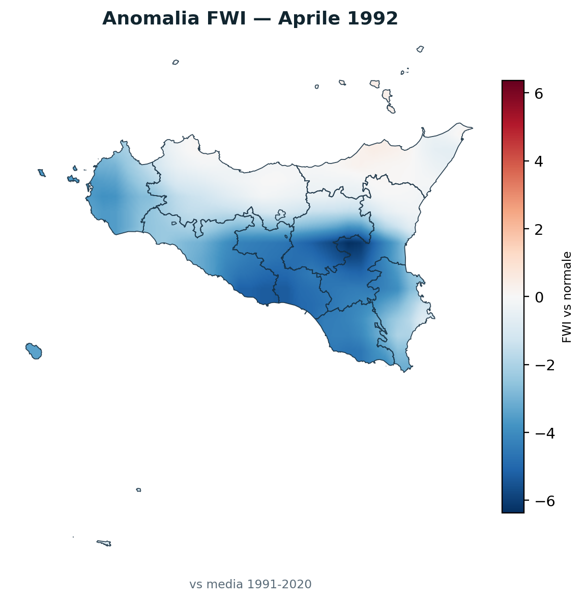 Anomalia vs normale Aprile 1992