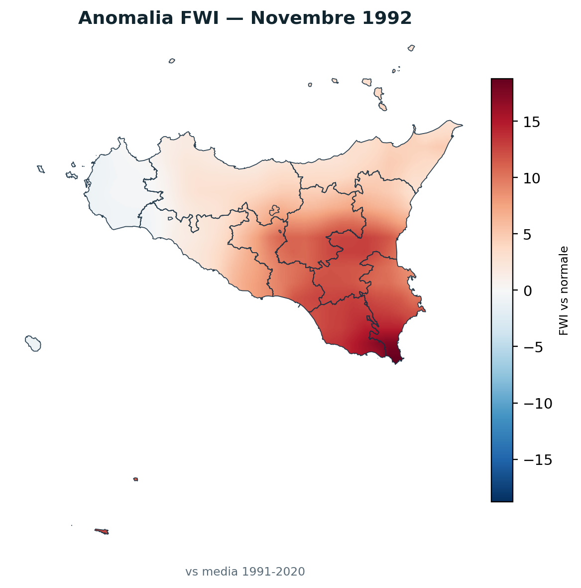 Anomalia vs normale Novembre 1992