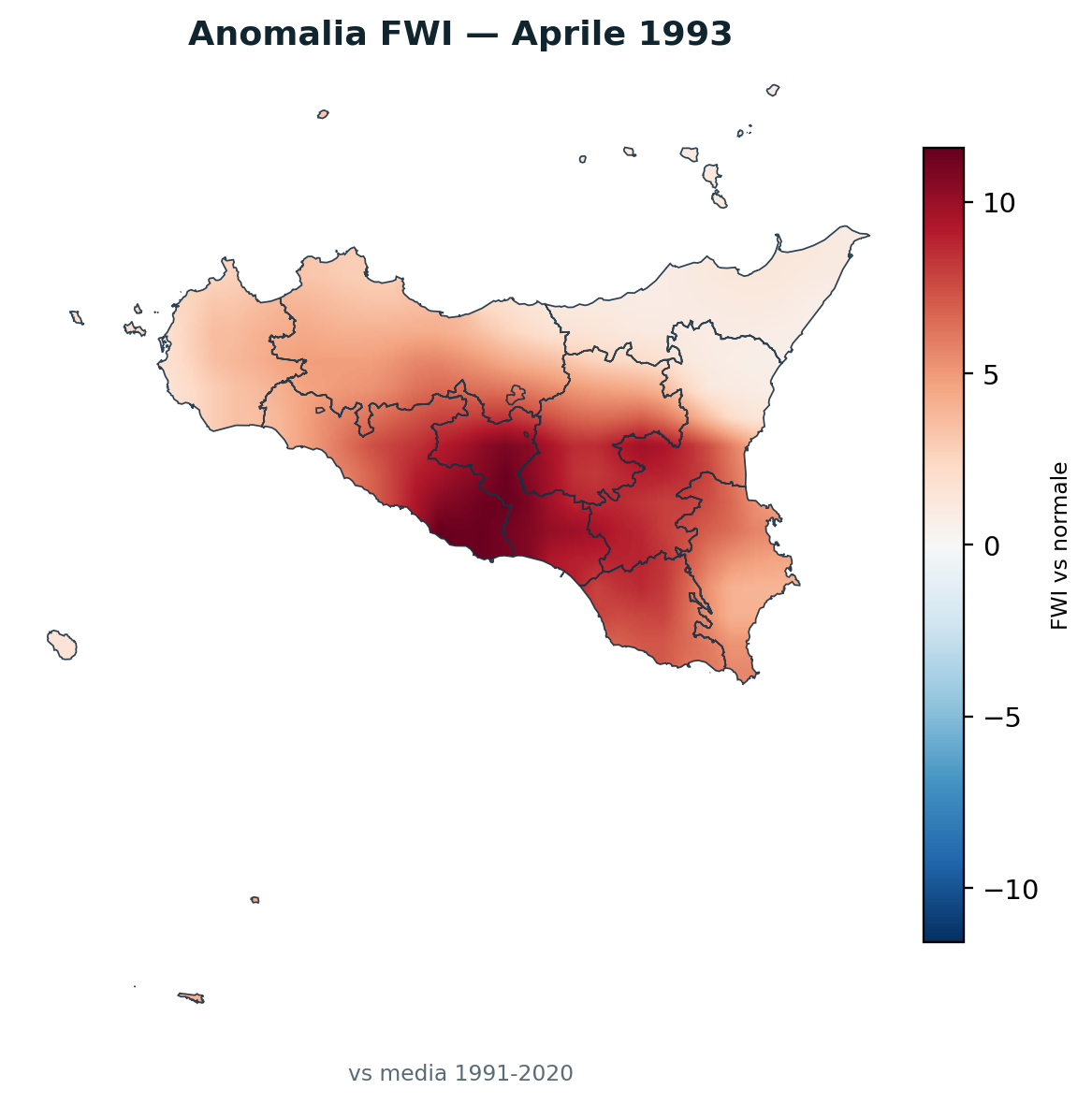 Anomalia vs normale Aprile 1993