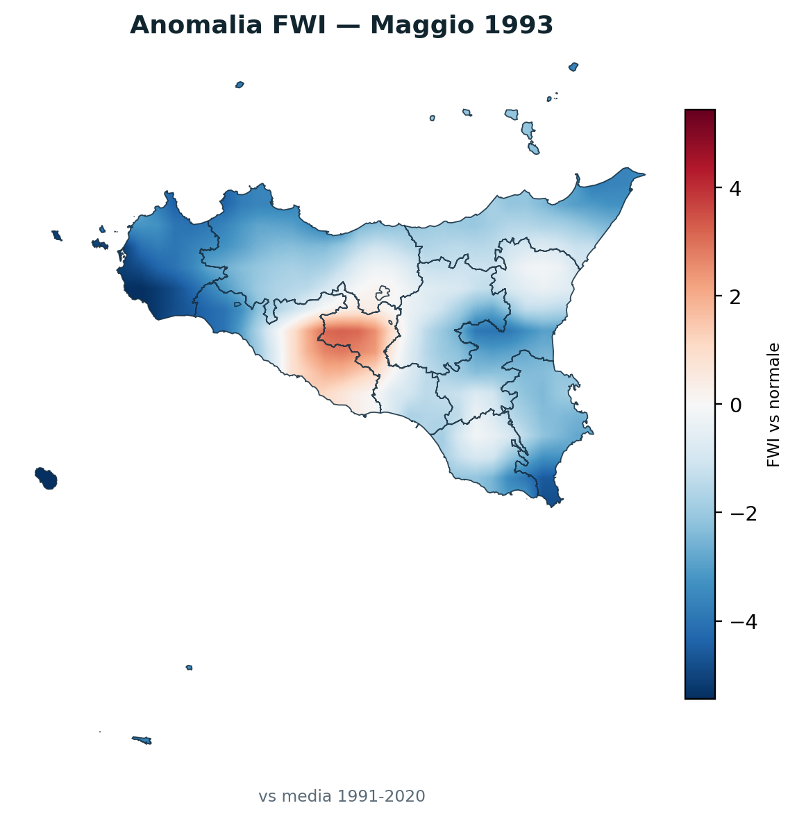 Anomalia vs normale Maggio 1993
