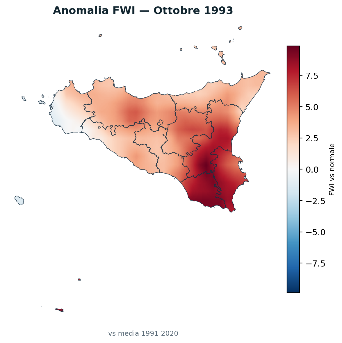 Anomalia vs normale Ottobre 1993