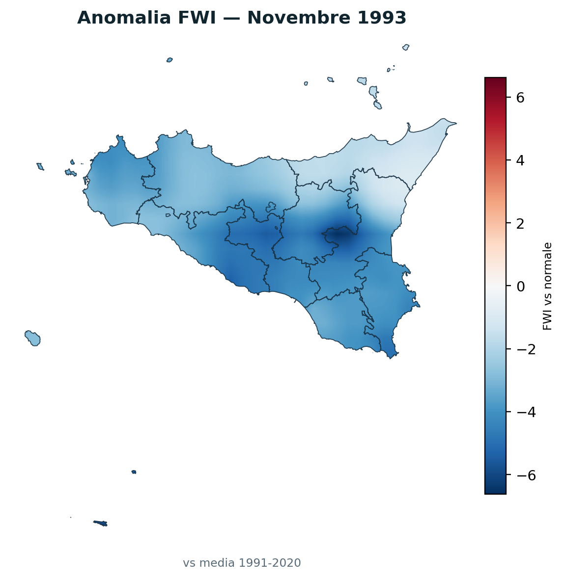 Anomalia vs normale Novembre 1993