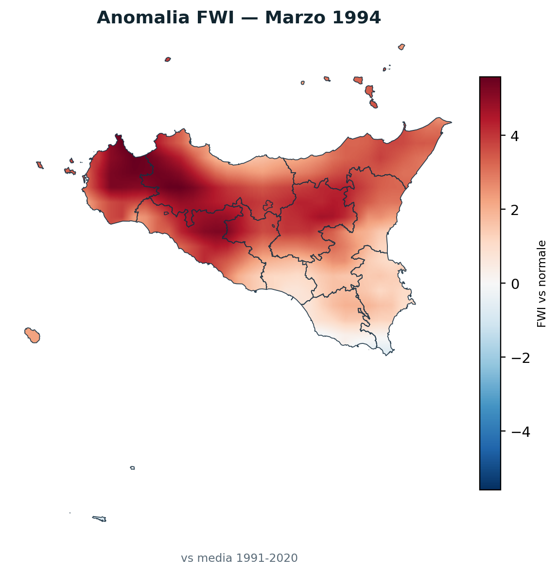 Anomalia vs normale Marzo 1994