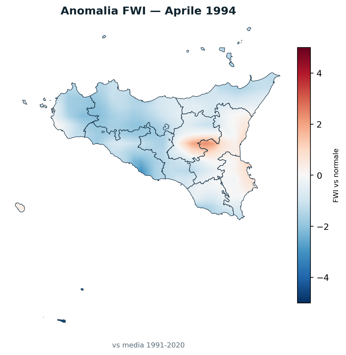 Anomalia vs normale Aprile 1994