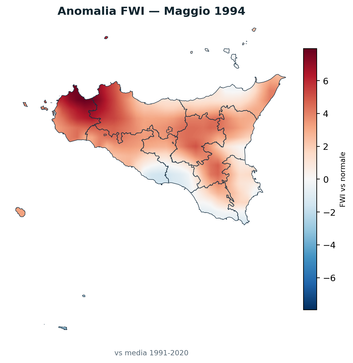 Anomalia vs normale Maggio 1994
