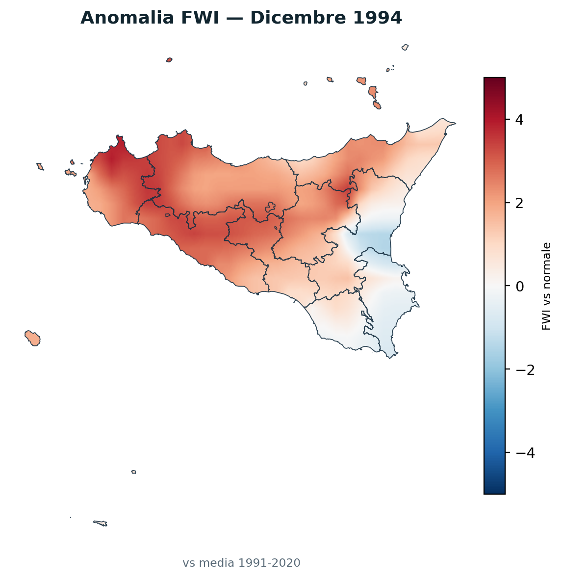 Anomalia vs normale Dicembre 1994