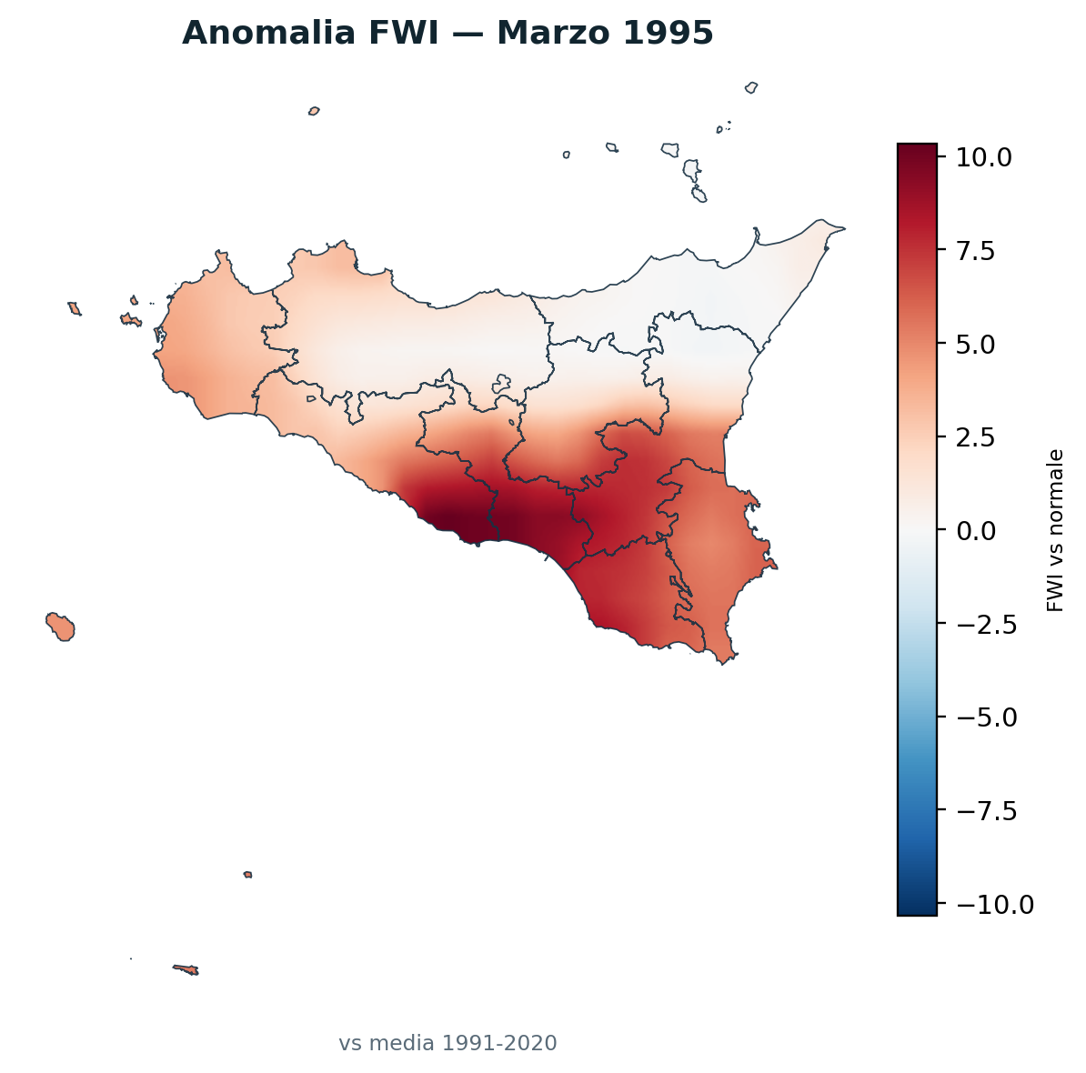 Anomalia vs normale Marzo 1995