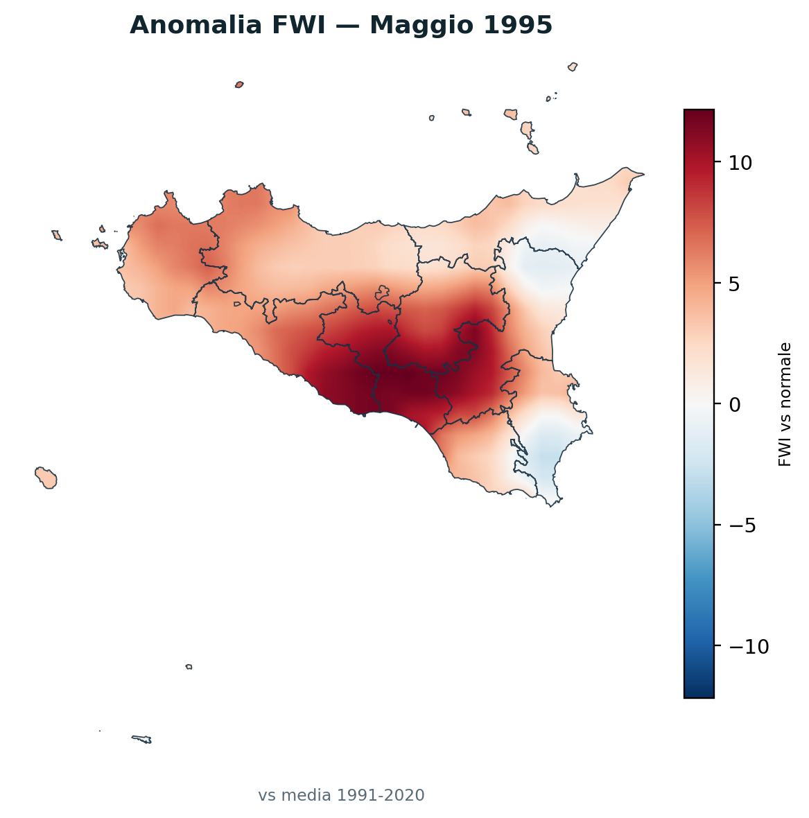 Anomalia vs normale Maggio 1995