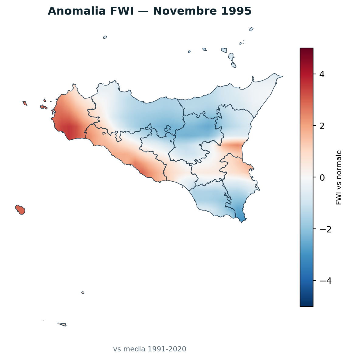 Anomalia vs normale Novembre 1995