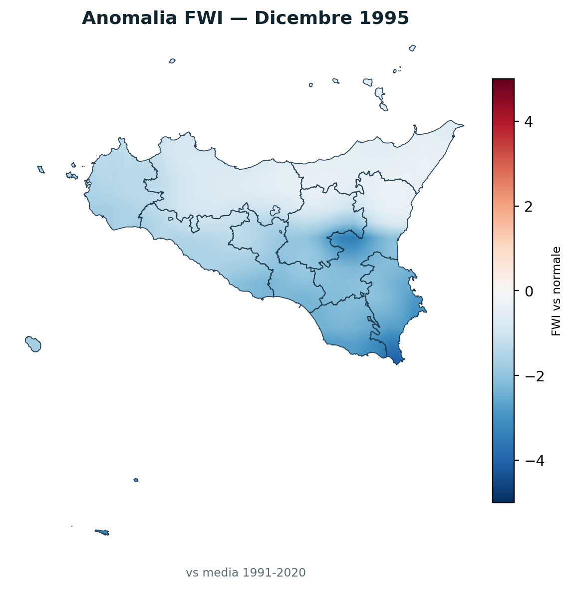 Anomalia vs normale Dicembre 1995
