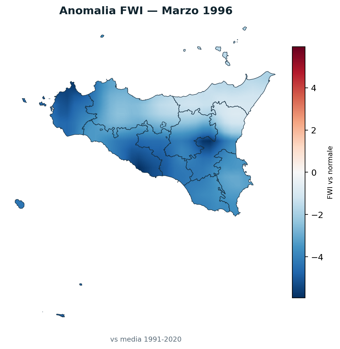 Anomalia vs normale Marzo 1996