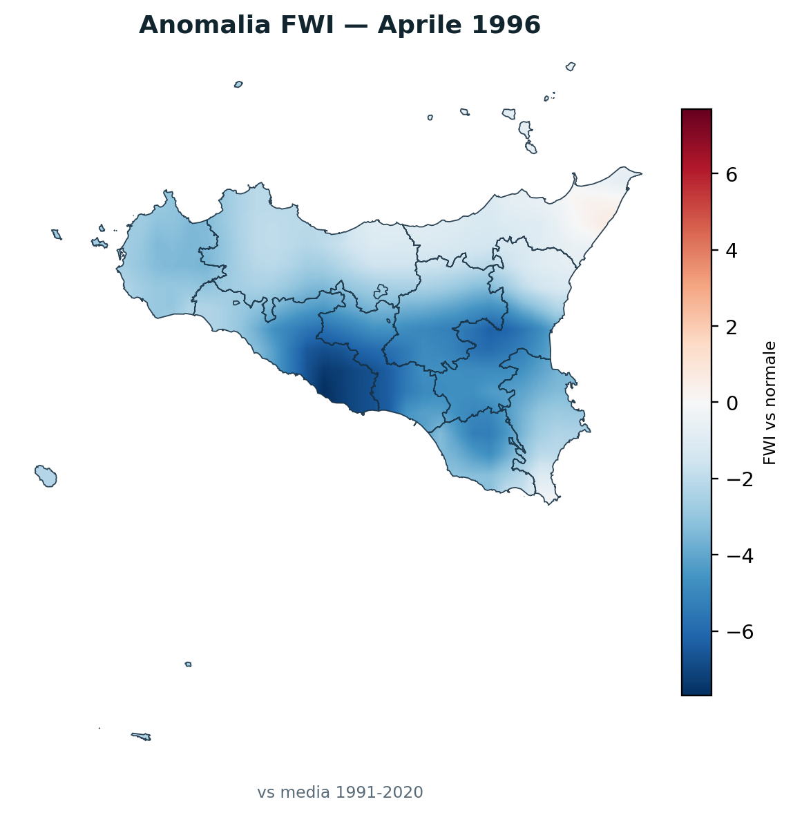 Anomalia vs normale Aprile 1996