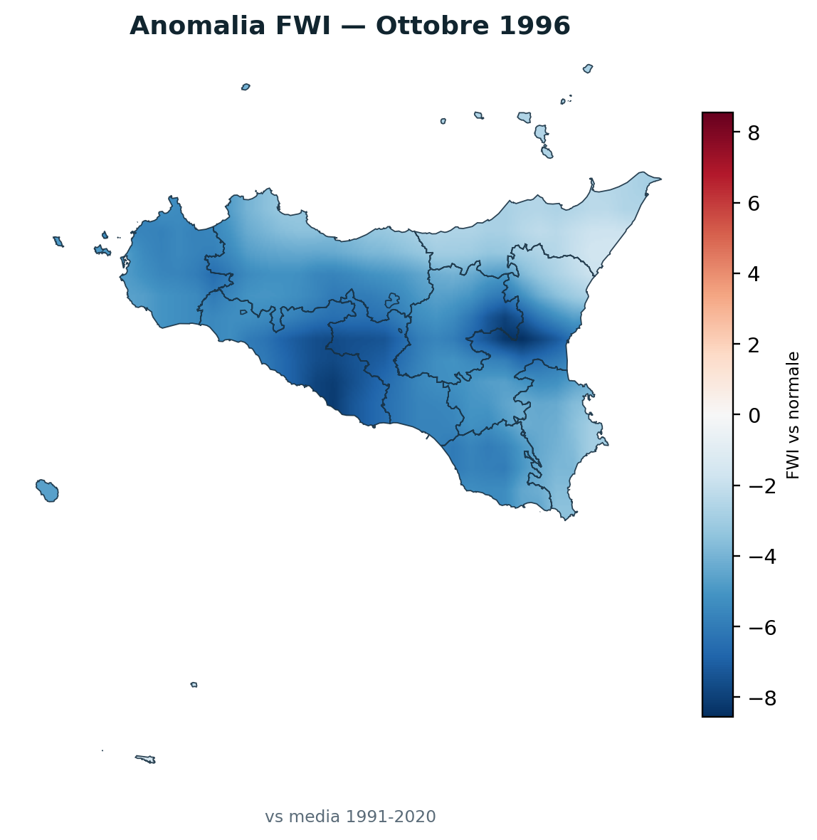 Anomalia vs normale Ottobre 1996