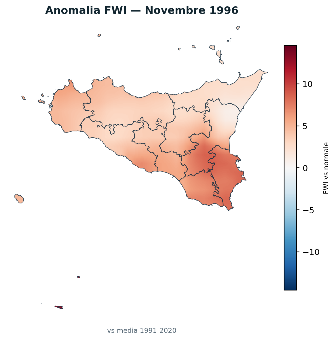 Anomalia vs normale Novembre 1996