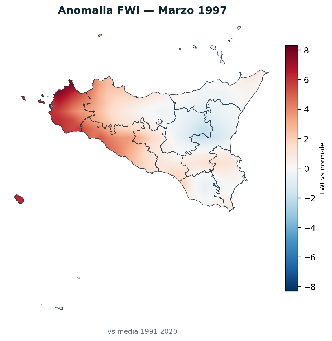 Anomalia vs normale Marzo 1997