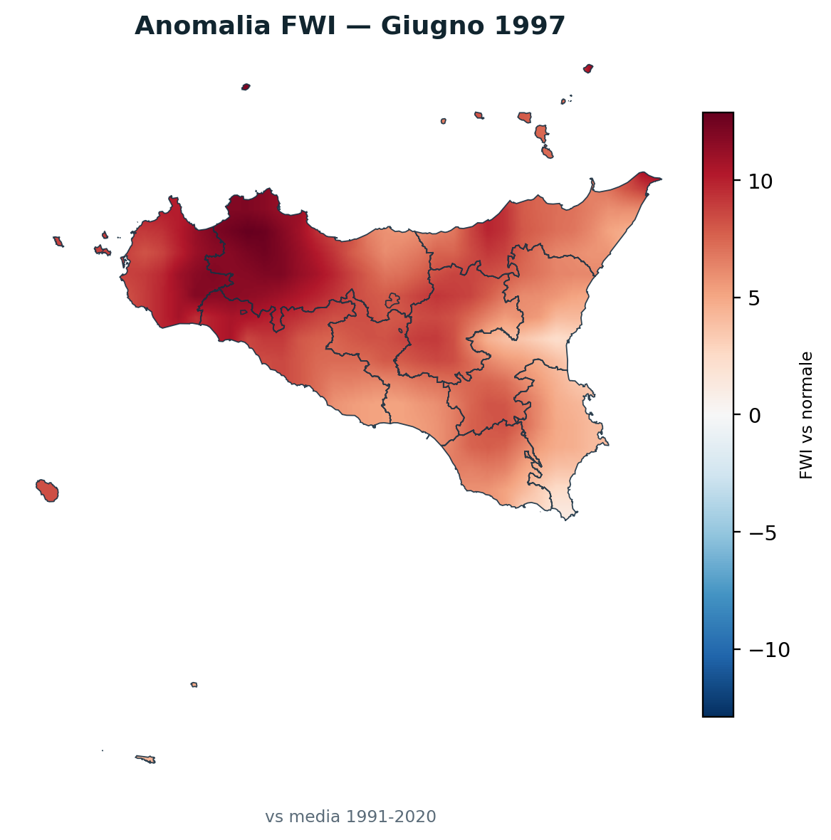 Anomalia vs normale Giugno 1997