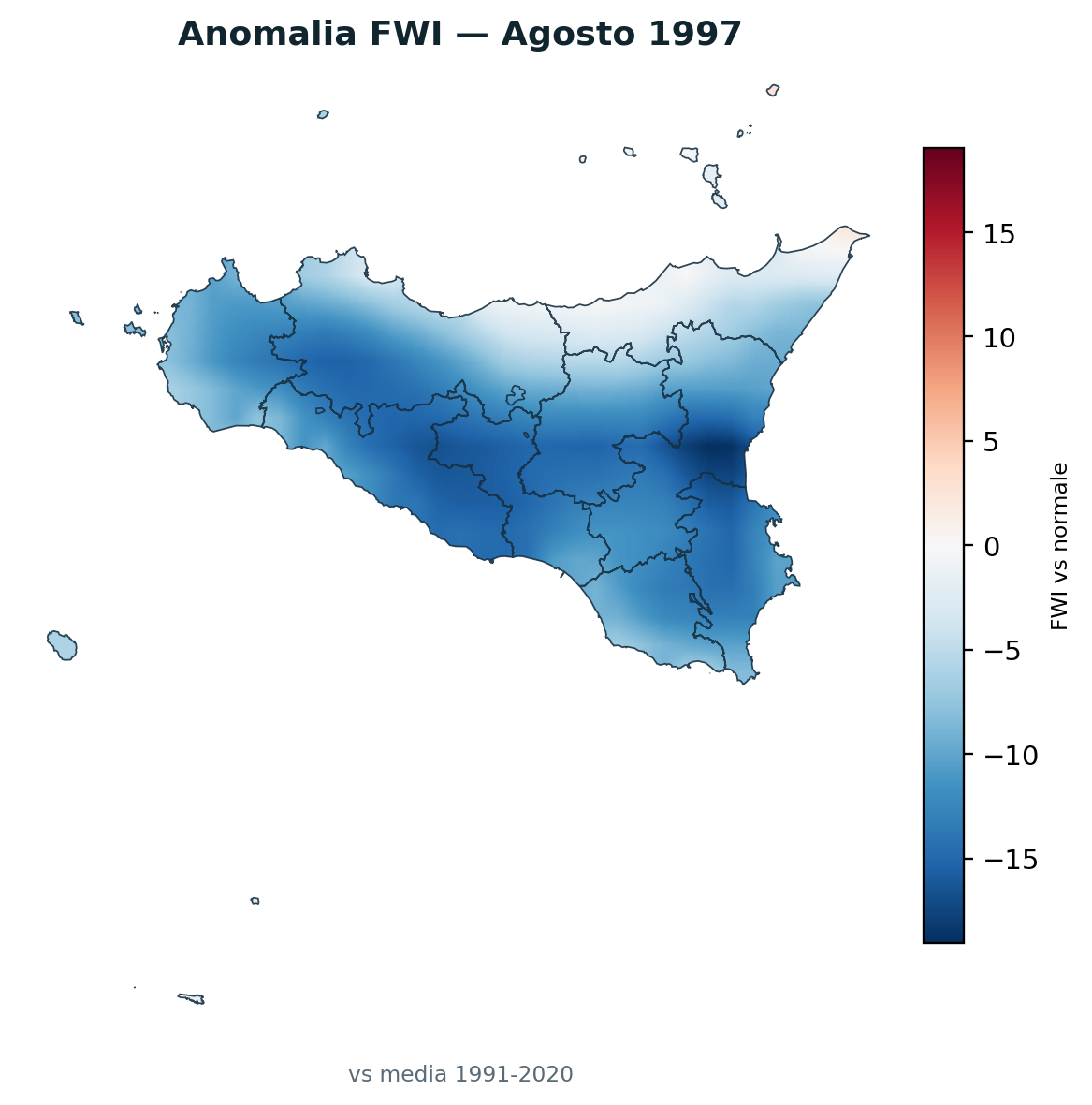 Anomalia vs normale Agosto 1997