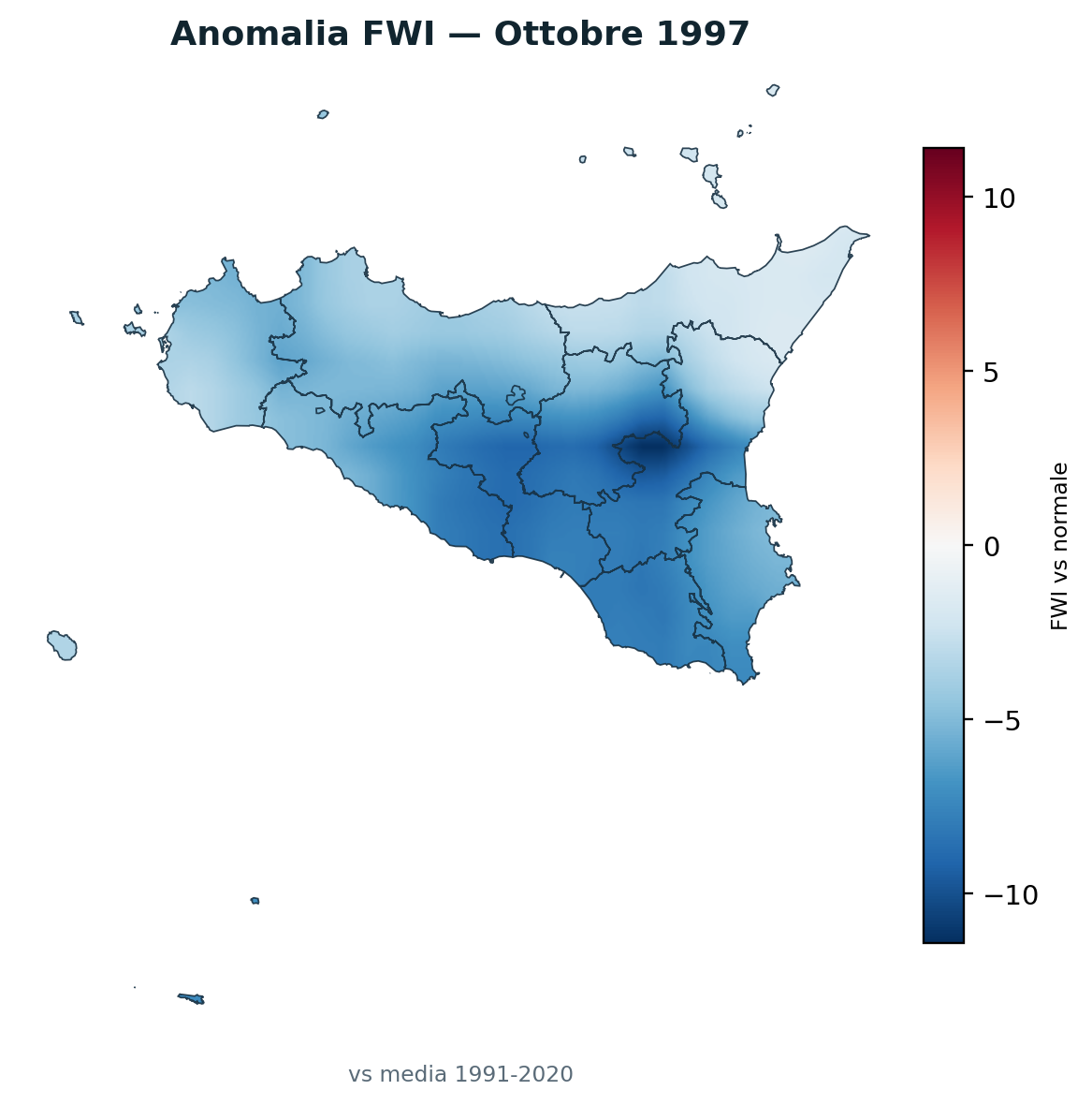 Anomalia vs normale Ottobre 1997