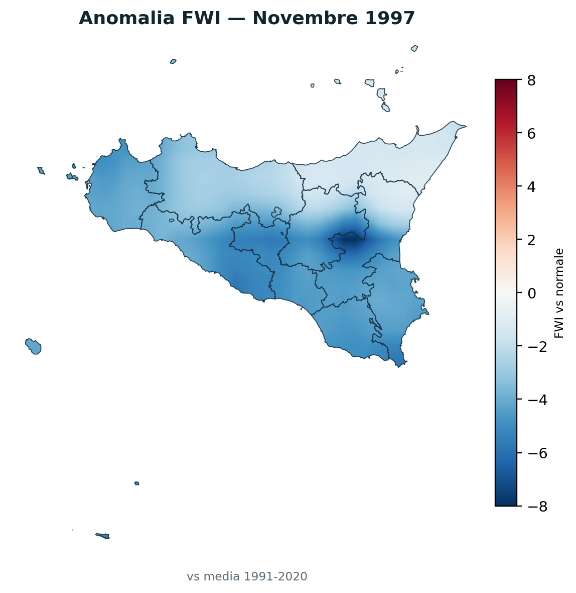 Anomalia vs normale Novembre 1997