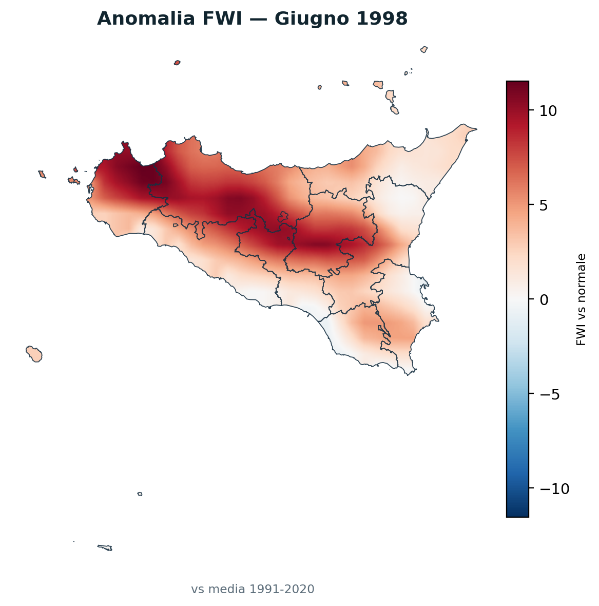 Anomalia vs normale Giugno 1998