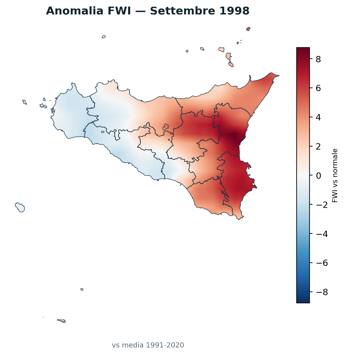 Anomalia vs normale Settembre 1998