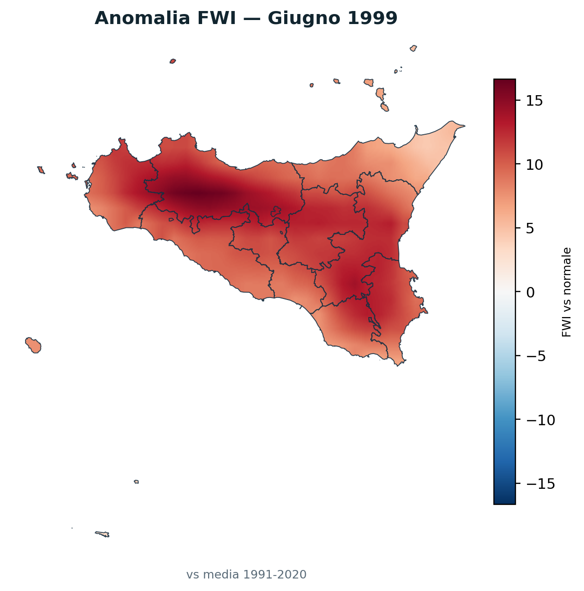 Anomalia vs normale Giugno 1999