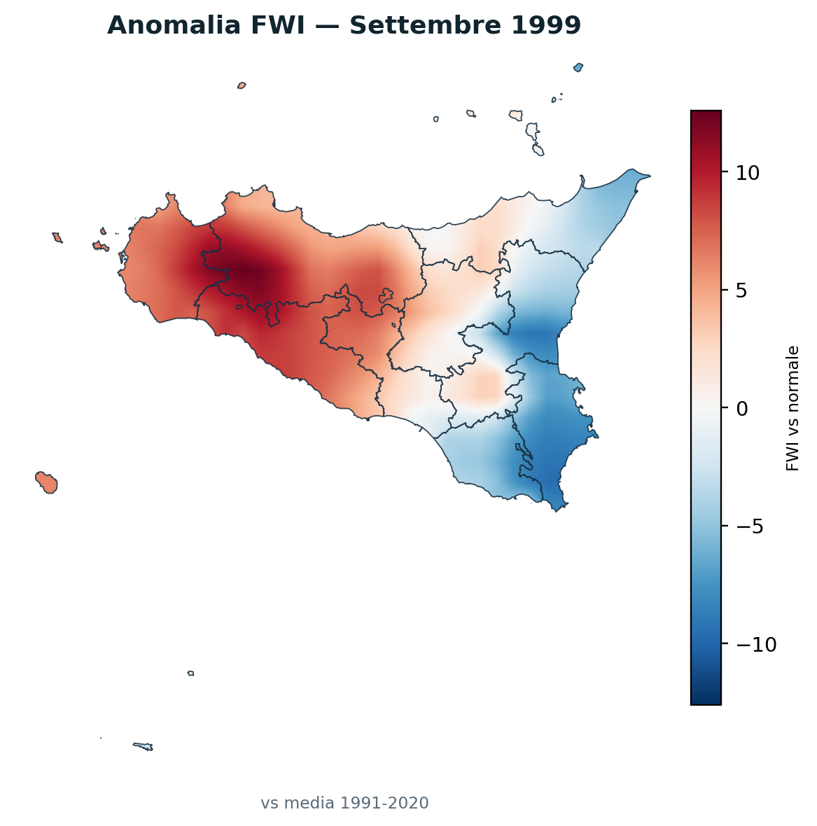 Anomalia vs normale Settembre 1999