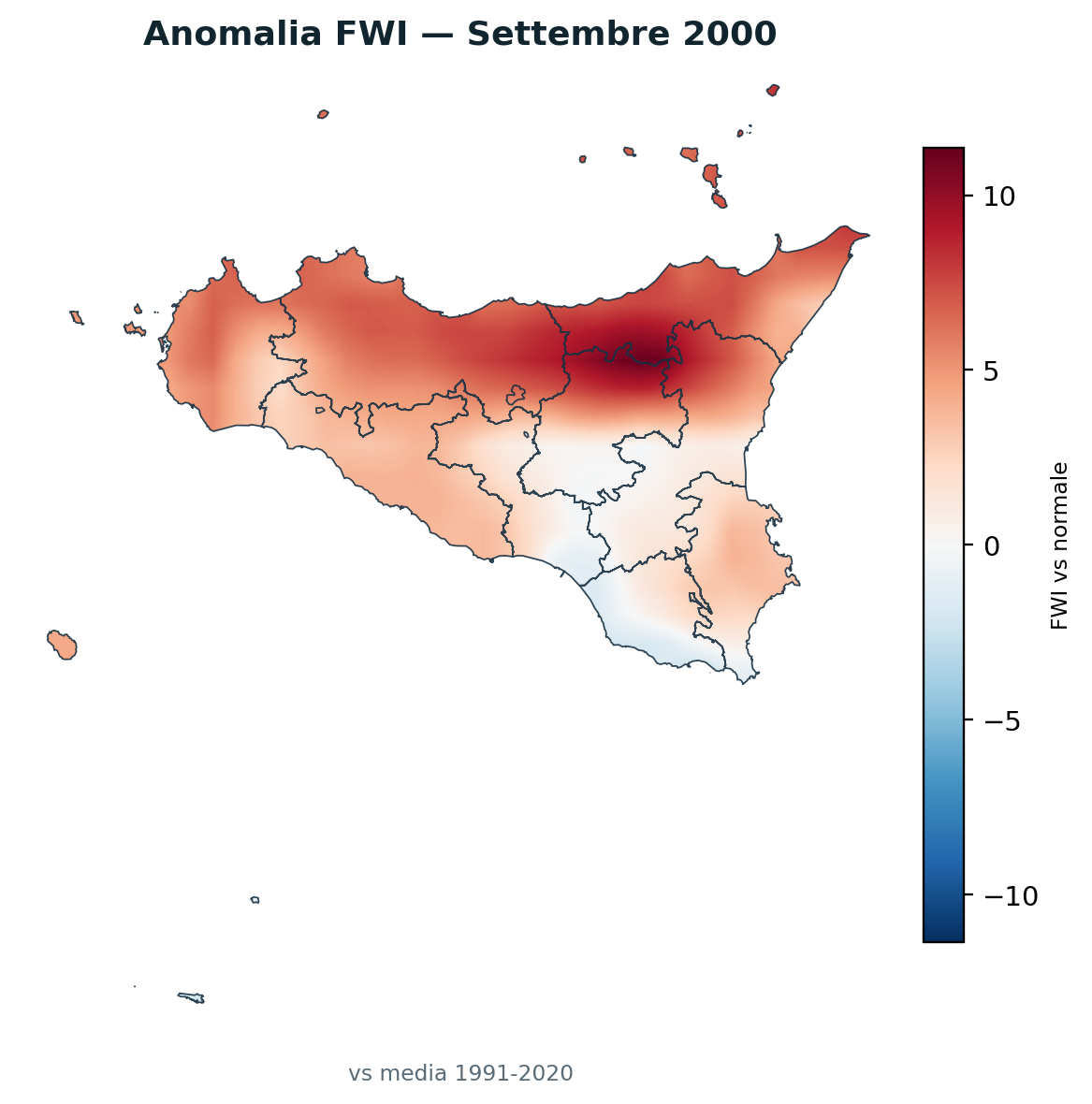 Anomalia vs normale Settembre 2000