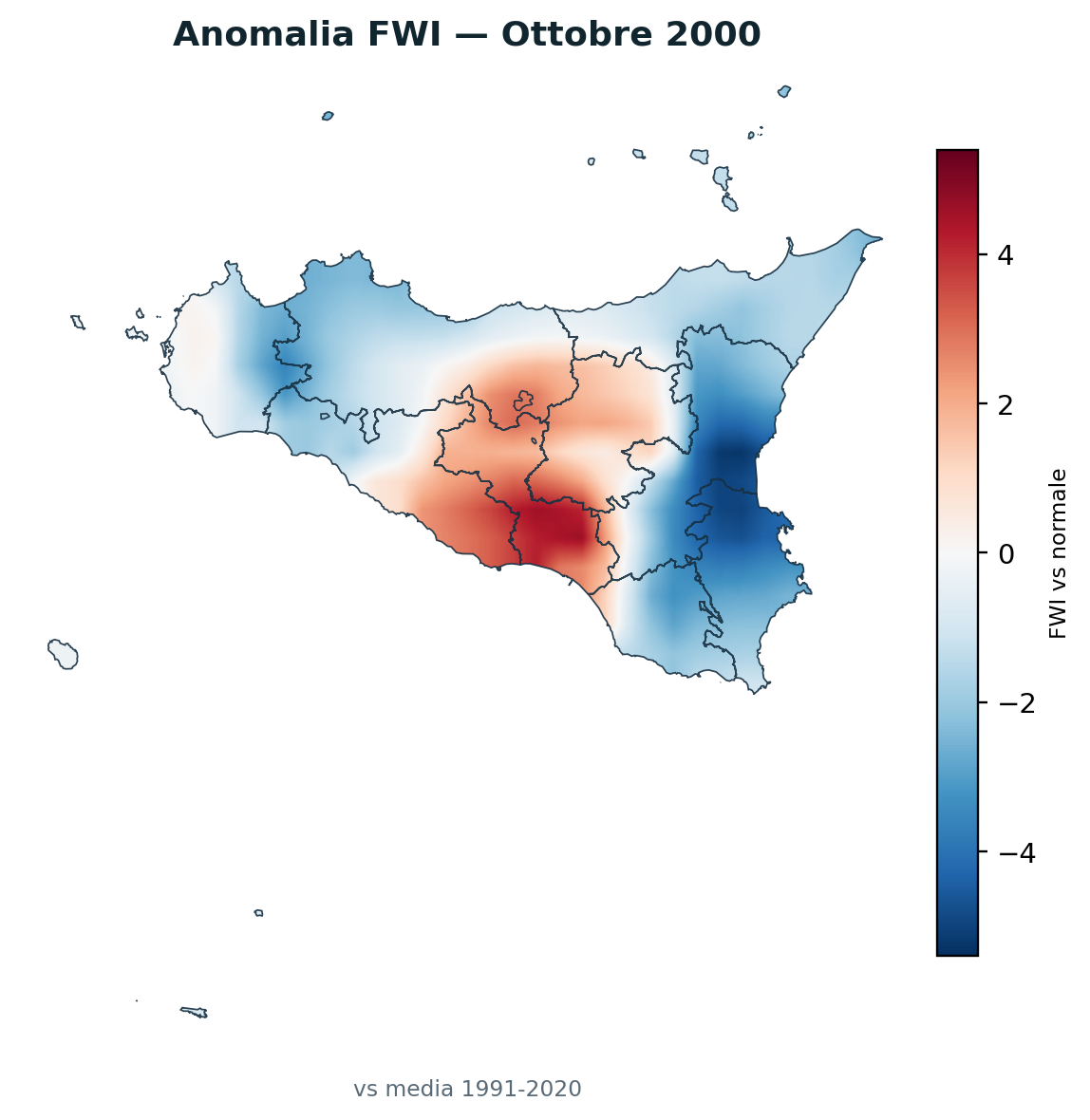 Anomalia vs normale Ottobre 2000