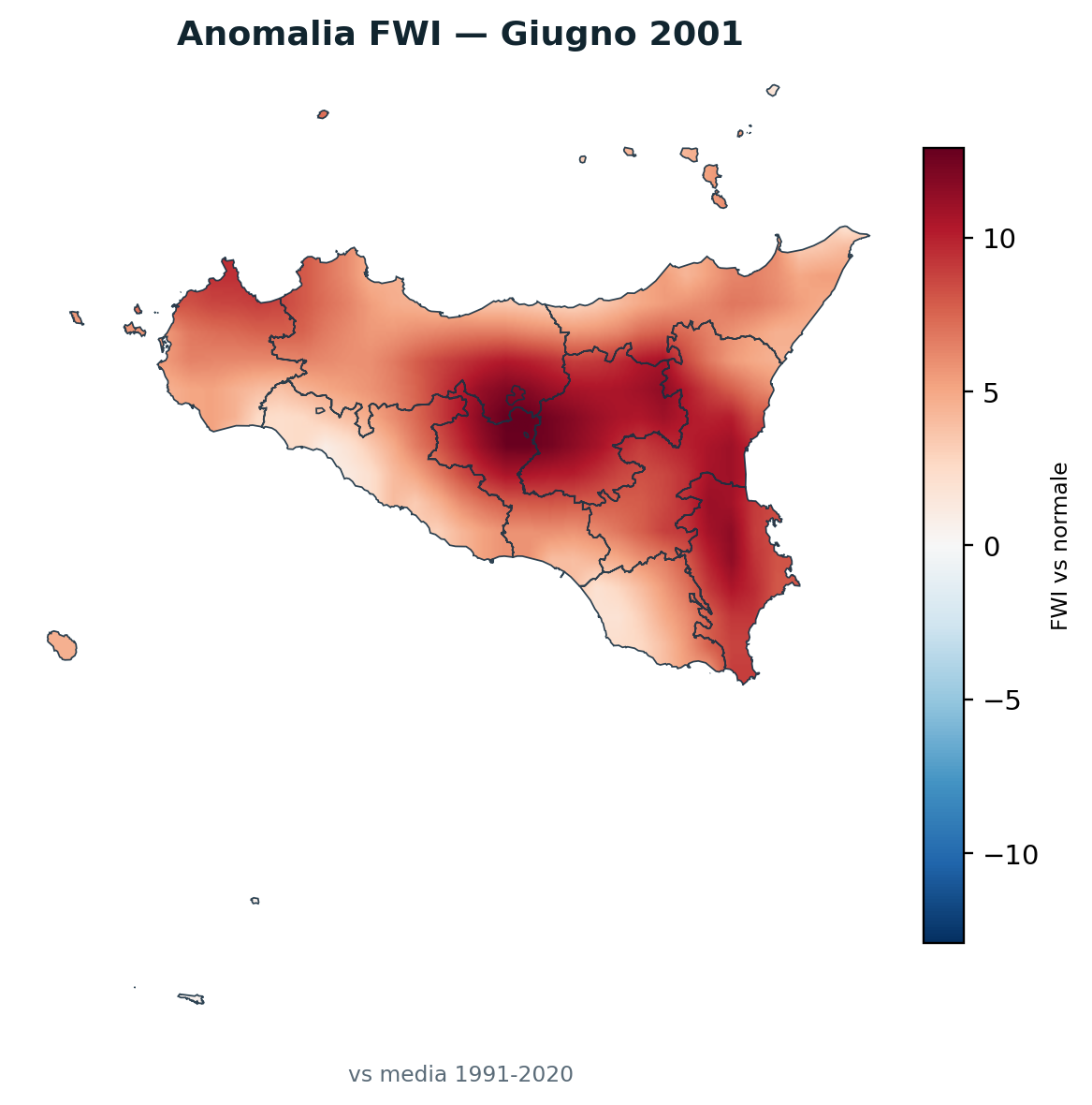 Anomalia vs normale Giugno 2001