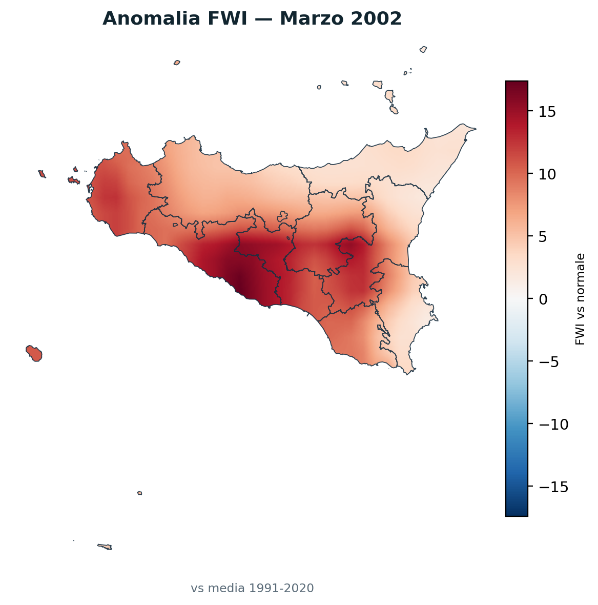 Anomalia vs normale Marzo 2002