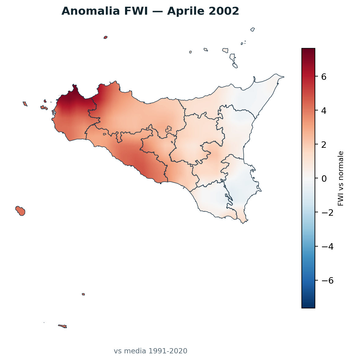 Anomalia vs normale Aprile 2002