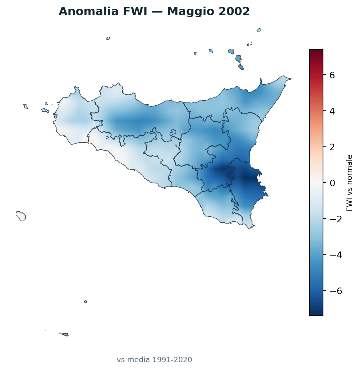Anomalia vs normale Maggio 2002