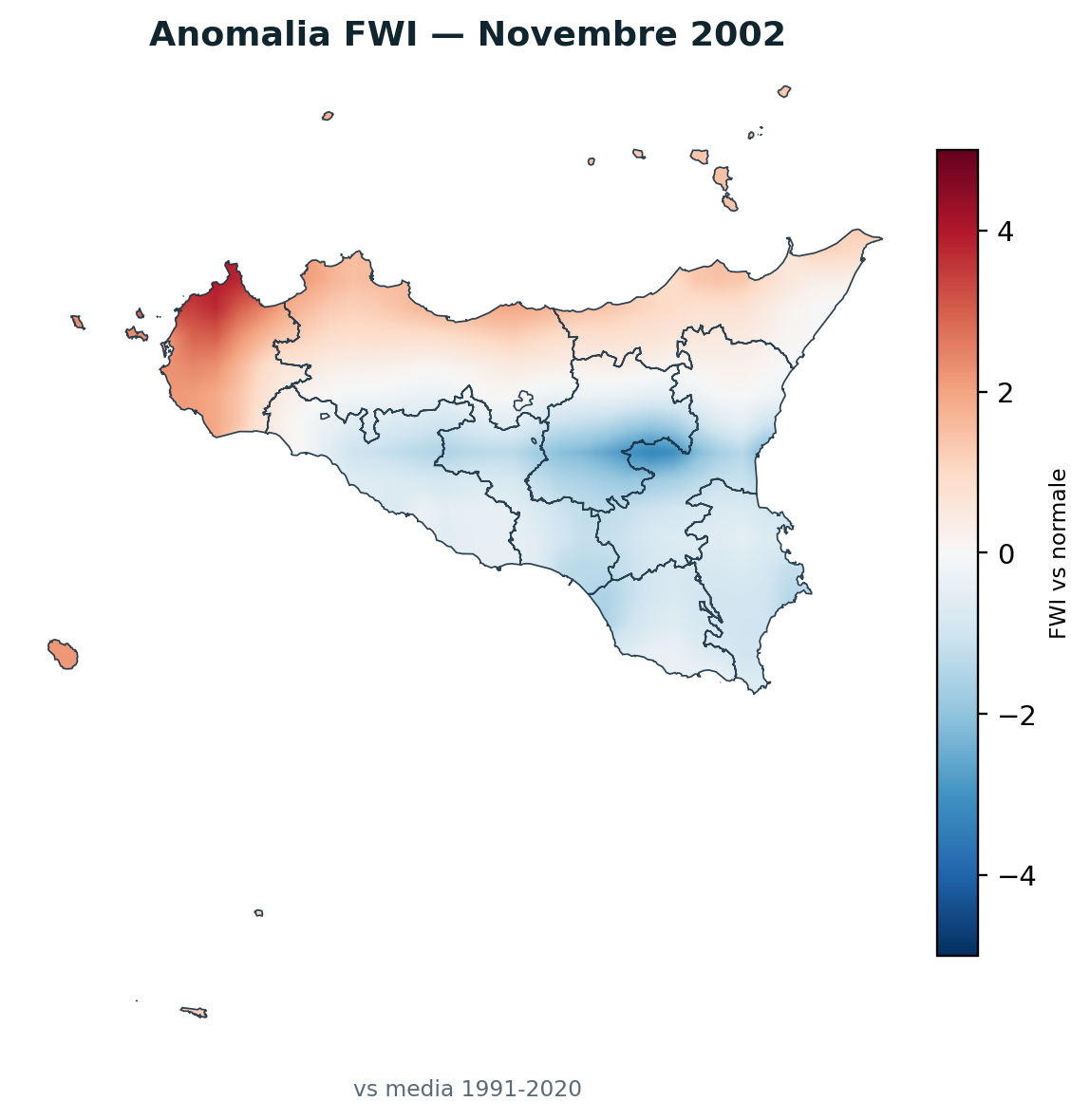 Anomalia vs normale Novembre 2002
