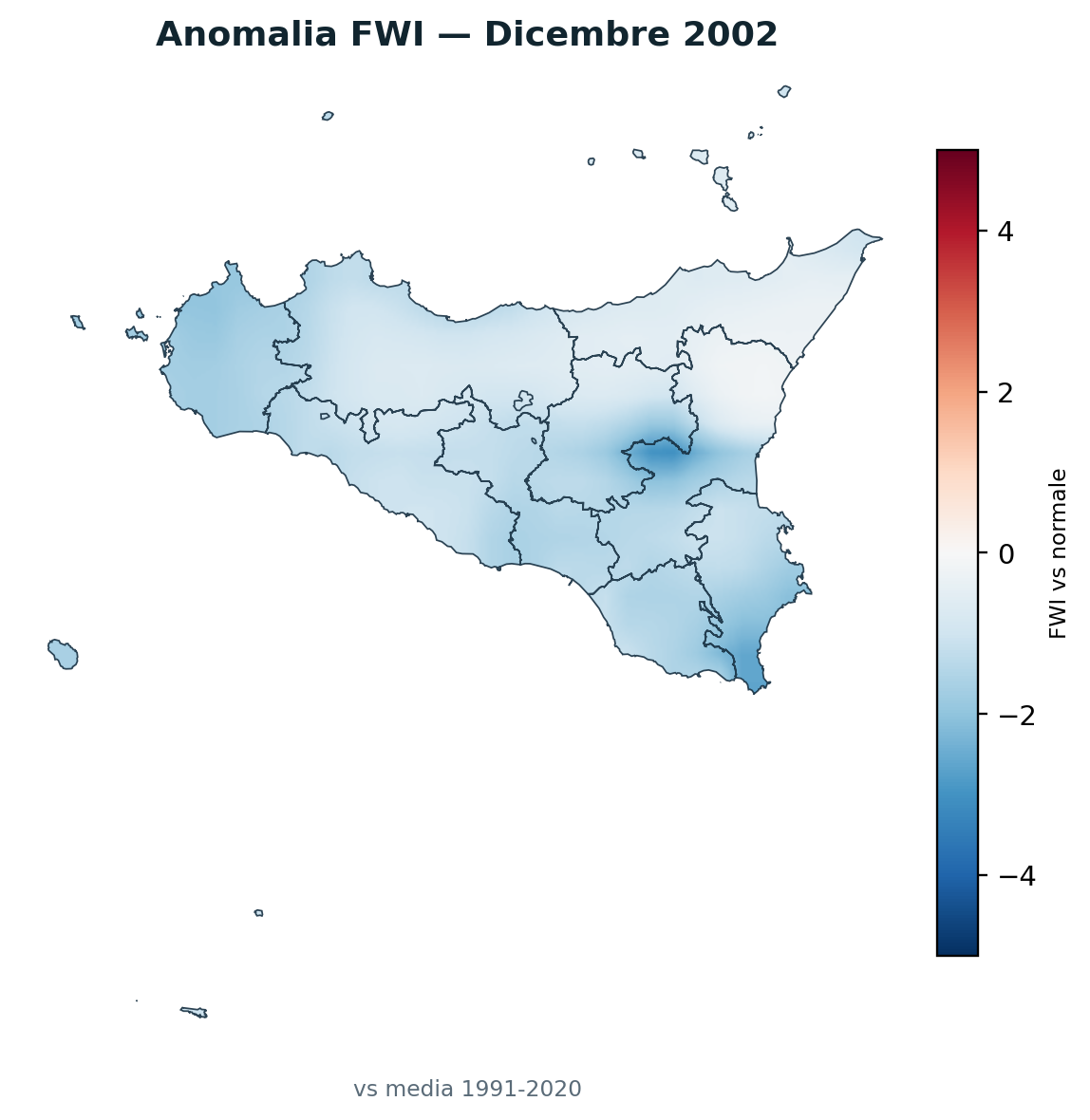 Anomalia vs normale Dicembre 2002