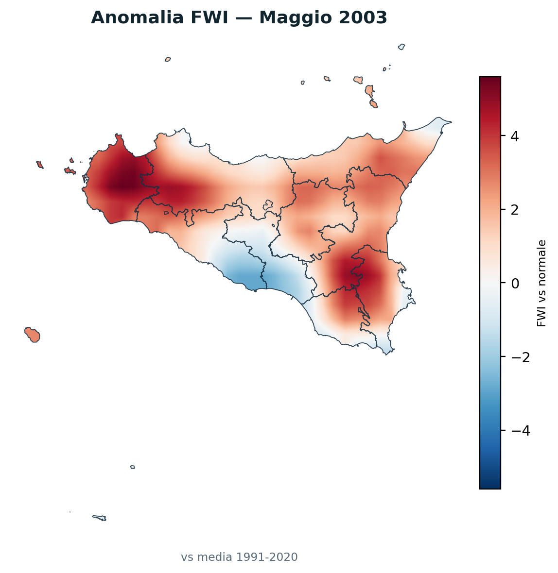 Anomalia vs normale Maggio 2003