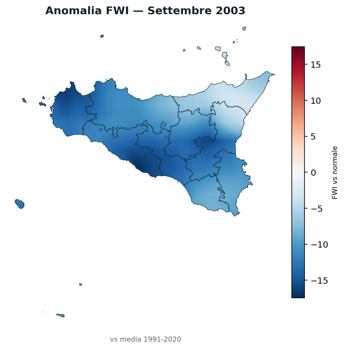 Anomalia vs normale Settembre 2003