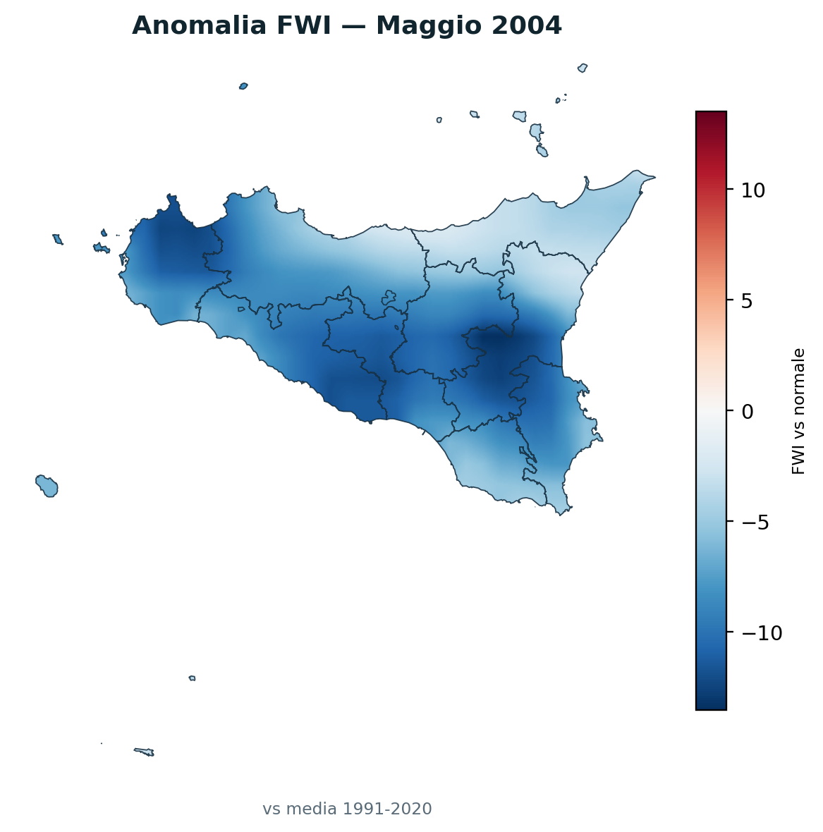 Anomalia vs normale Maggio 2004
