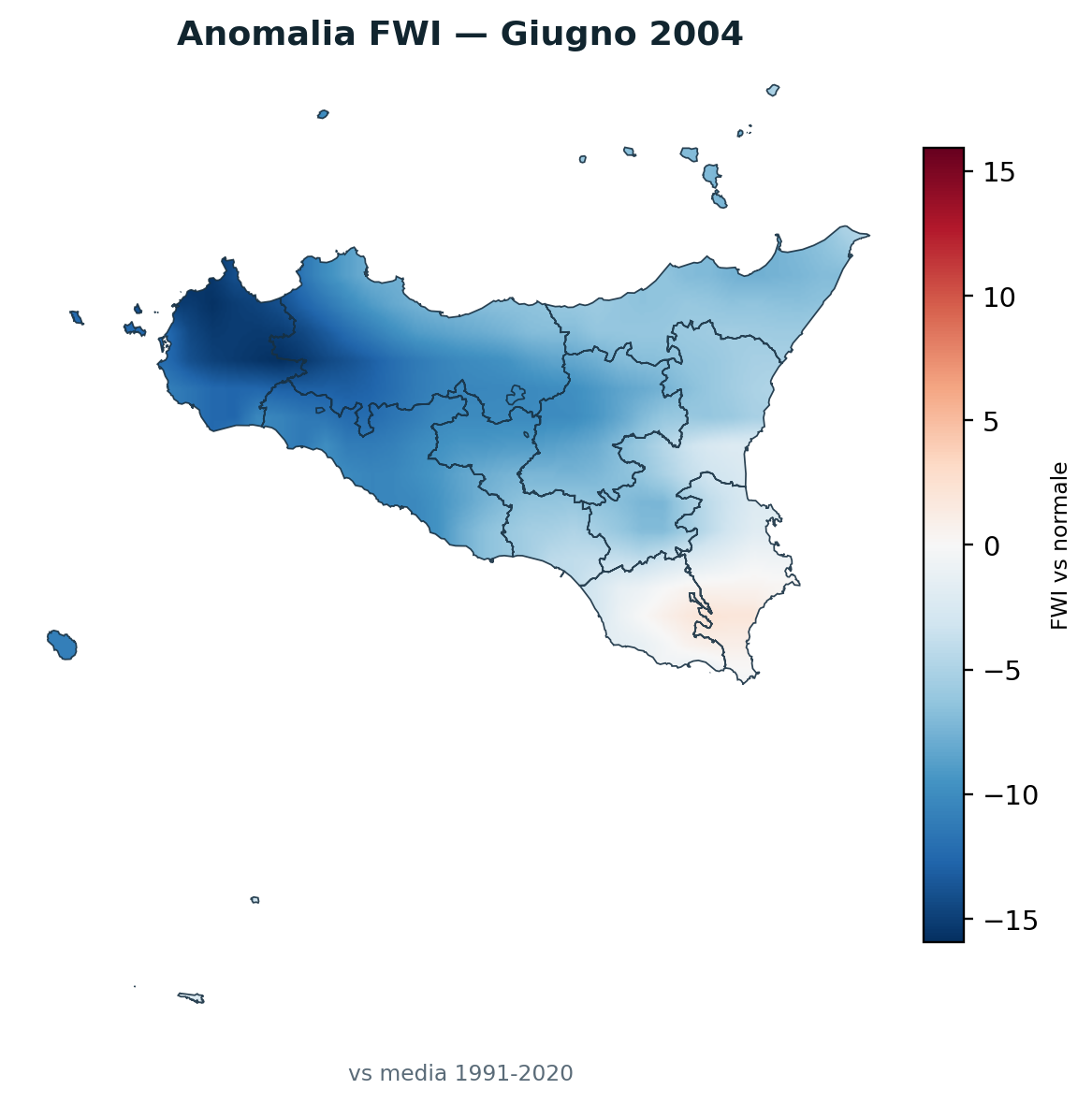 Anomalia vs normale Giugno 2004