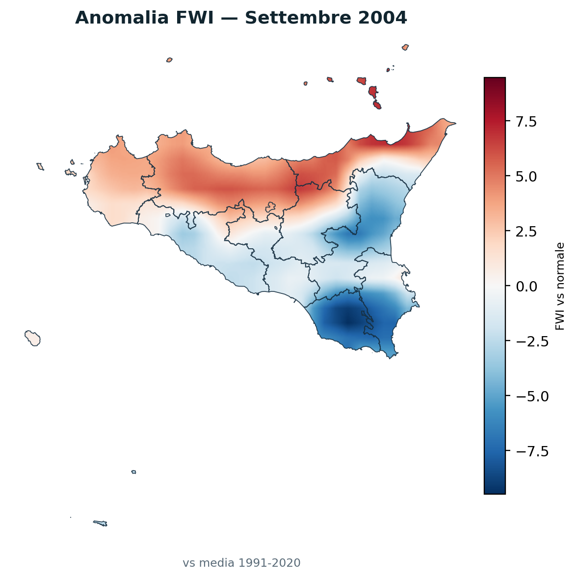 Anomalia vs normale Settembre 2004