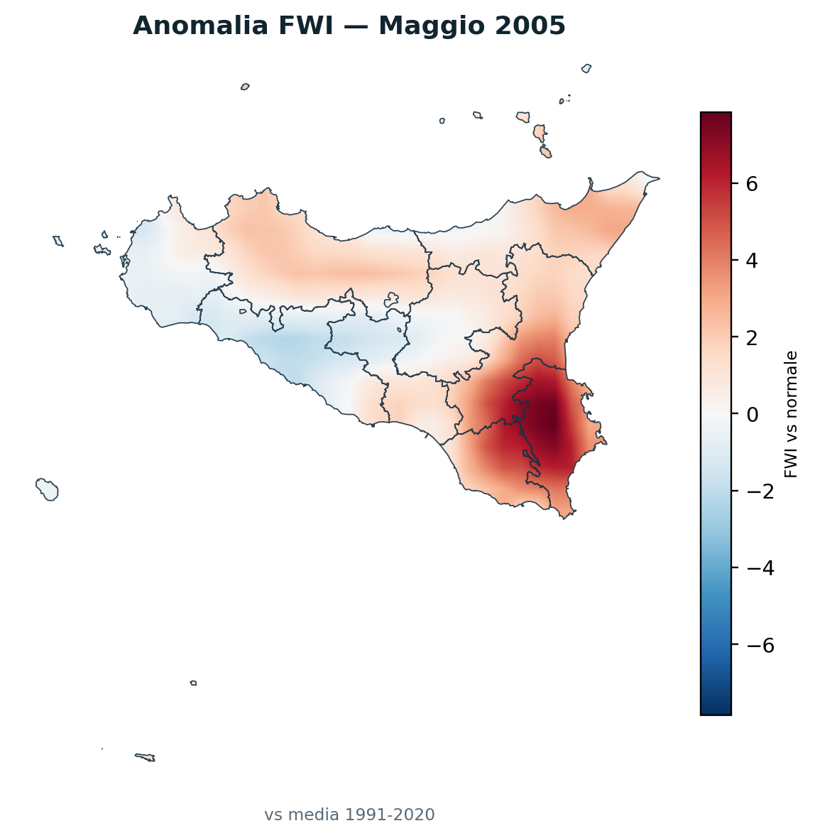 Anomalia vs normale Maggio 2005