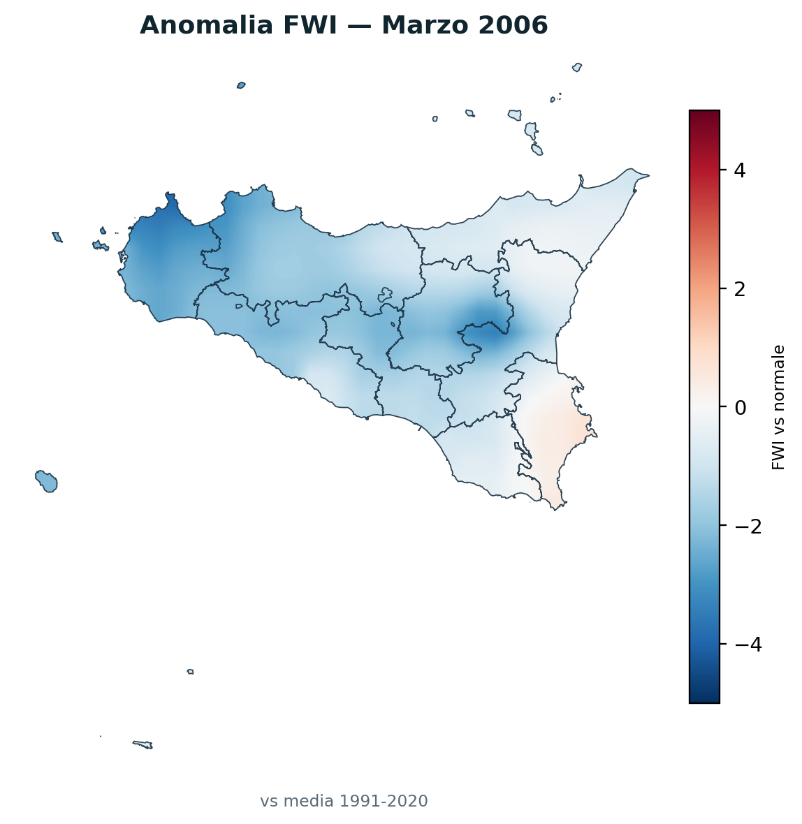 Anomalia vs normale Marzo 2006